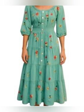 chinese dress ladies Chasing You Green Mix Floral Maxi Dress